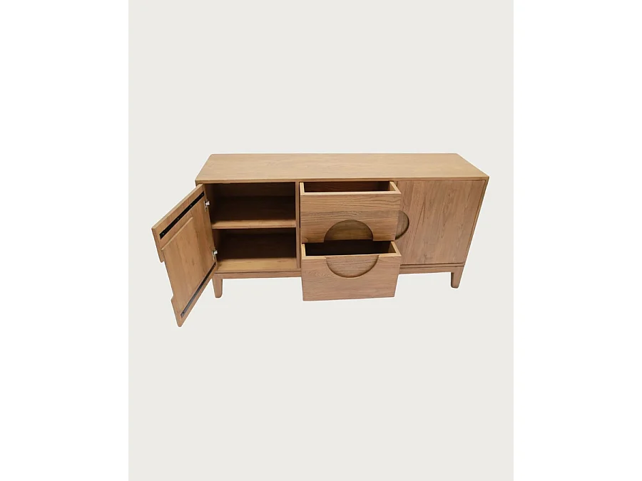 Kyoto - Buffet vintage en teck massif 165 cm