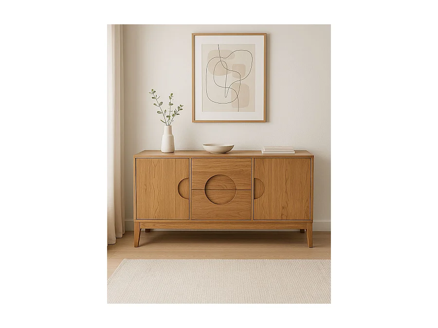 Kyoto - Buffet vintage en teck massif 165 cm