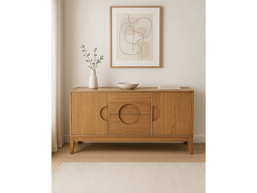 Kyoto - Buffet vintage en teck massif 165 cm