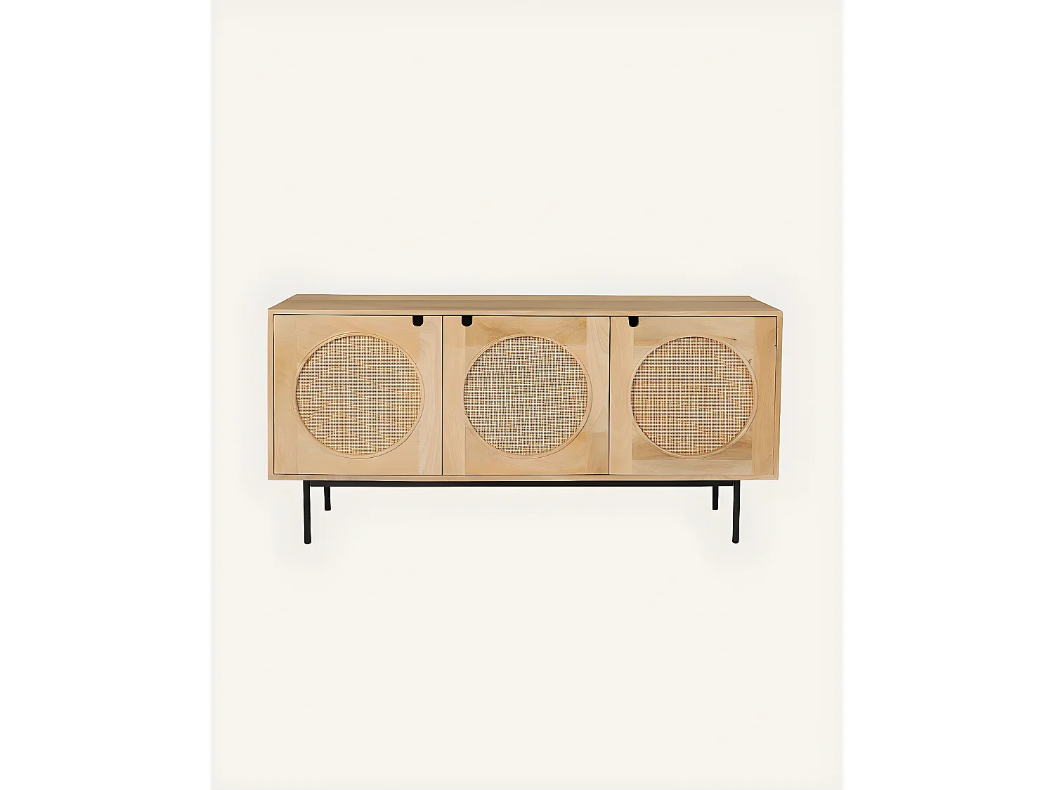 Kali - Buffet en bois et cannage 145 cm