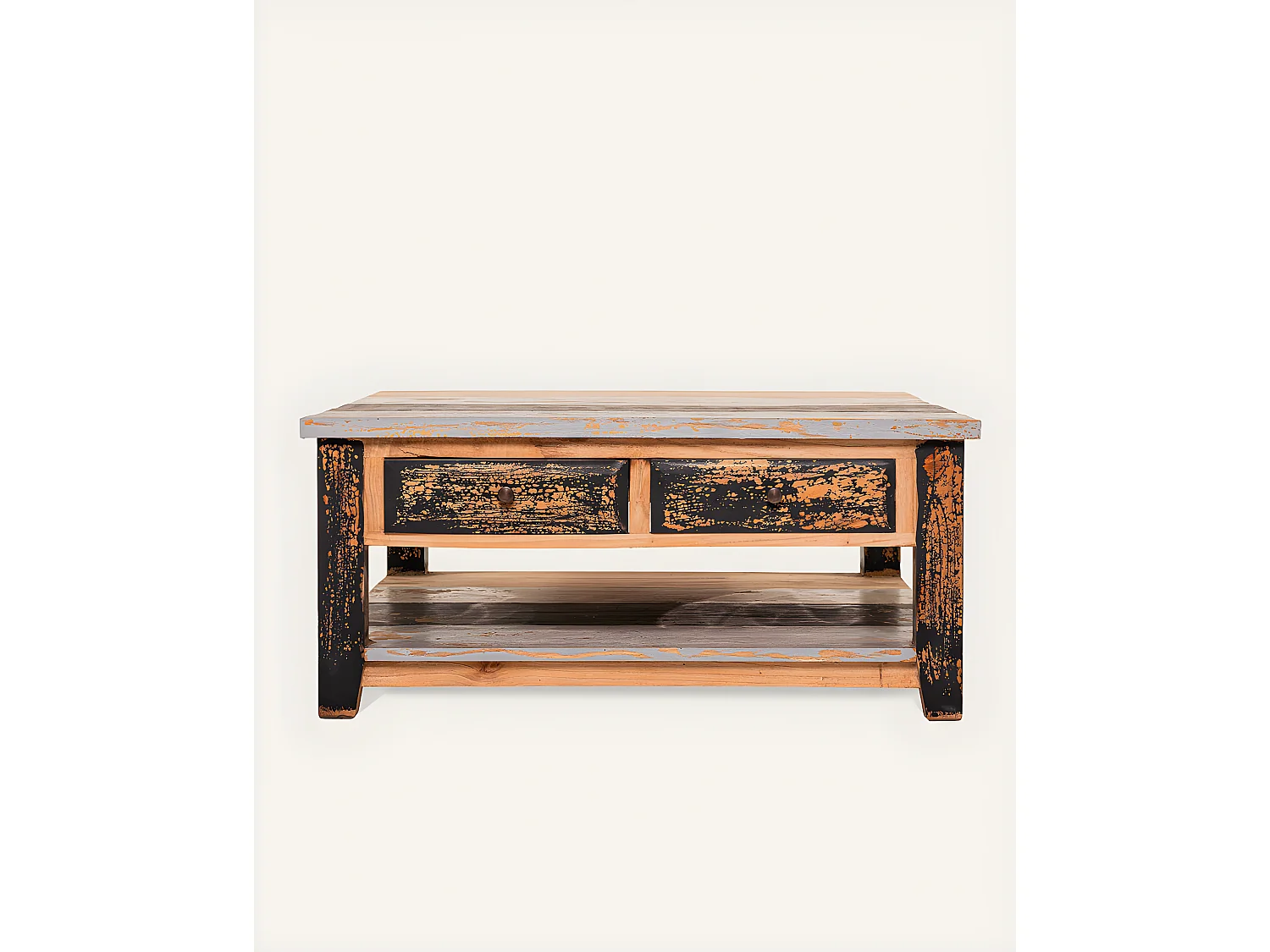 Esha - Table basse carrée en teck massif