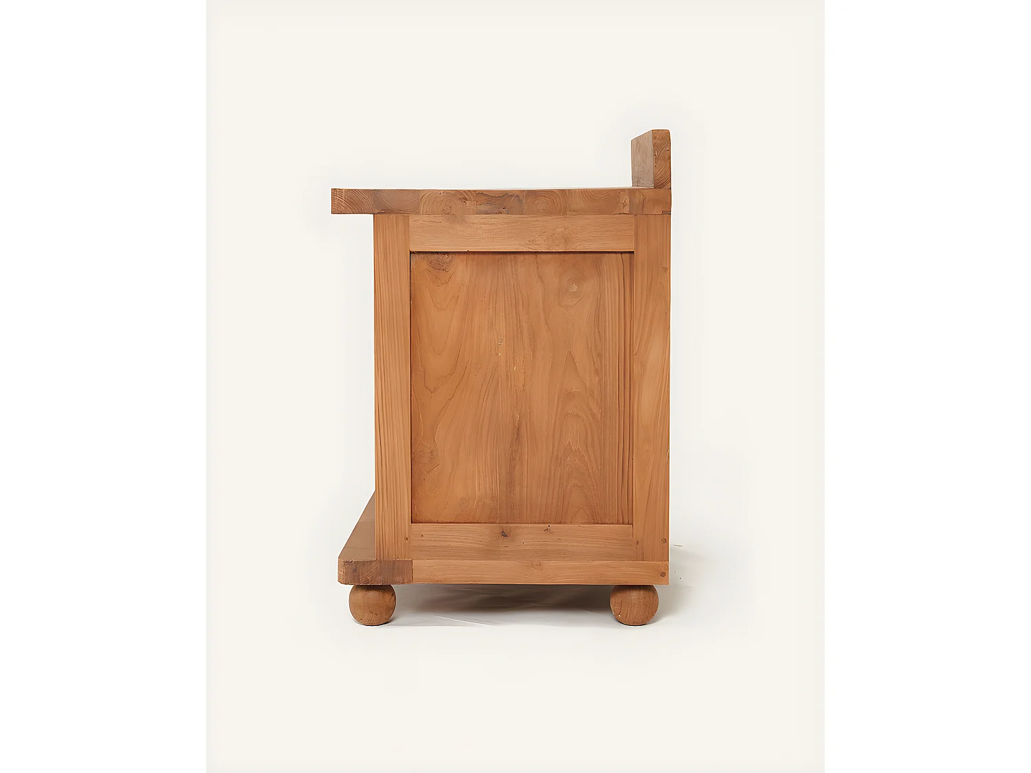 Eclipse - Meuble salle de bain en teck porte persienne 90 cm