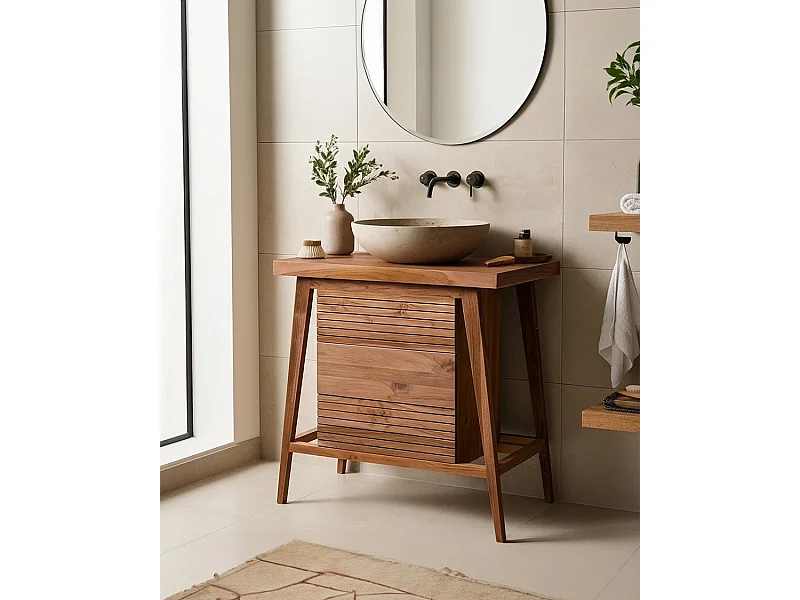 Rio - Petit meuble de salle de bain en teck massif