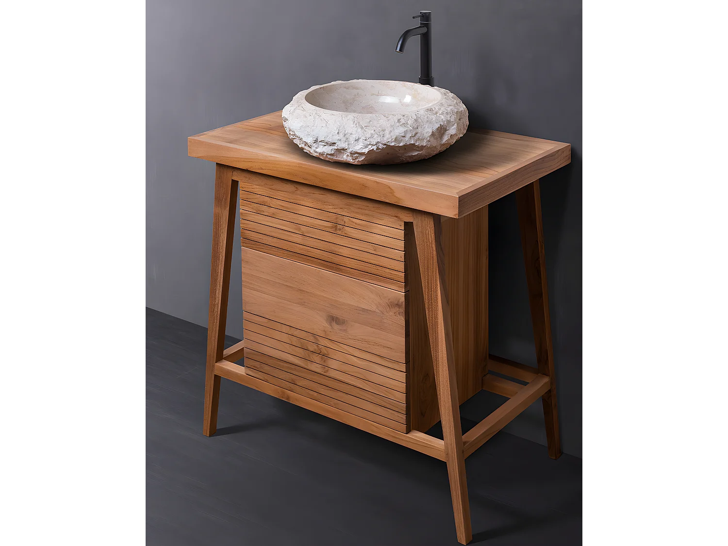 Rio - Petit meuble de salle de bain en teck massif