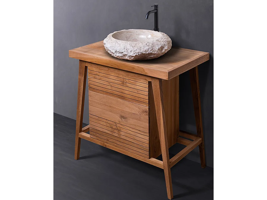 Rio - Petit meuble de salle de bain en teck massif