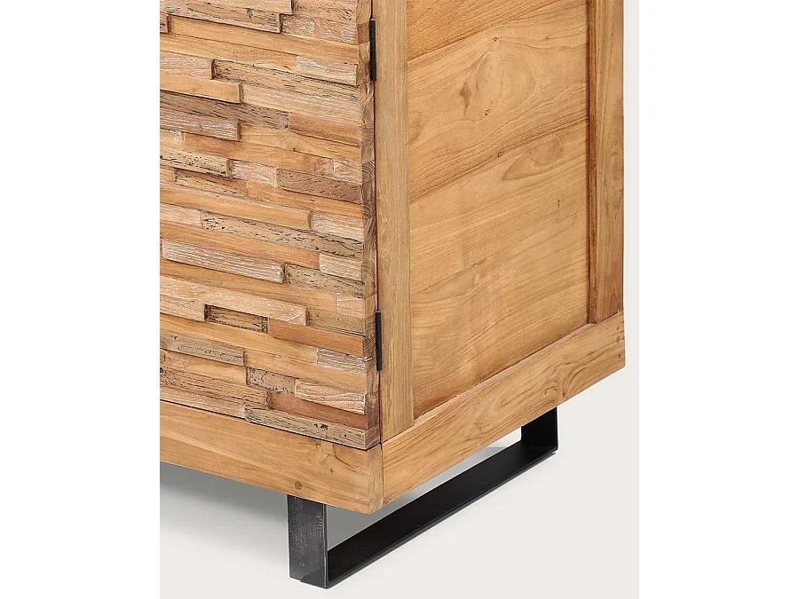 Néo - Meuble salle de bain en teck parqueté 160 cm