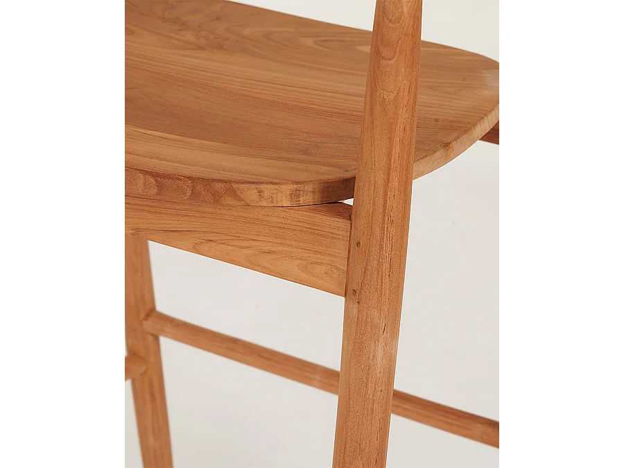 Singo - Chaise de bar en teck massif