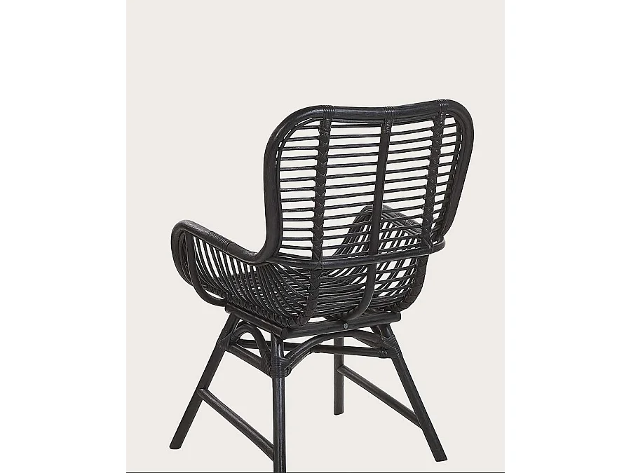 Lot de 4 chaises Sapporo - Lot de 4 chaises Sapporo en rotin noir