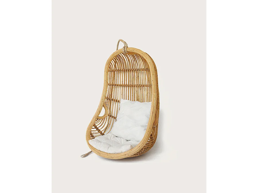 Marbella - Fauteuil oeuf suspendu en rotin tressé