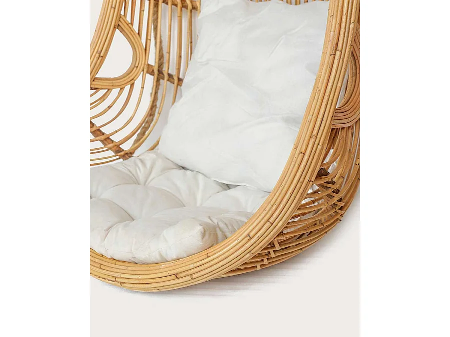 Marbella - Fauteuil oeuf suspendu en rotin tressé