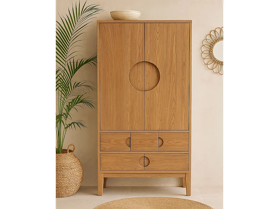 Kyoto - Armoire en bois massif de teck