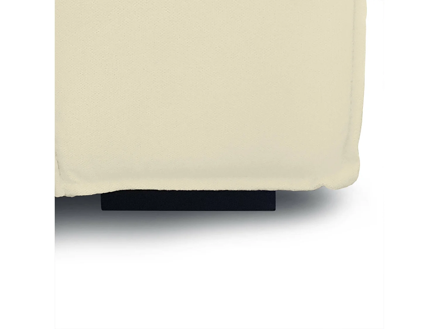 Canapé fixe Lidia, Grand canapé modulable 2 places avec péninsule droite, 100% Made in Italy, Canapé moderne en tissu, 240x170h70 cm, Beige