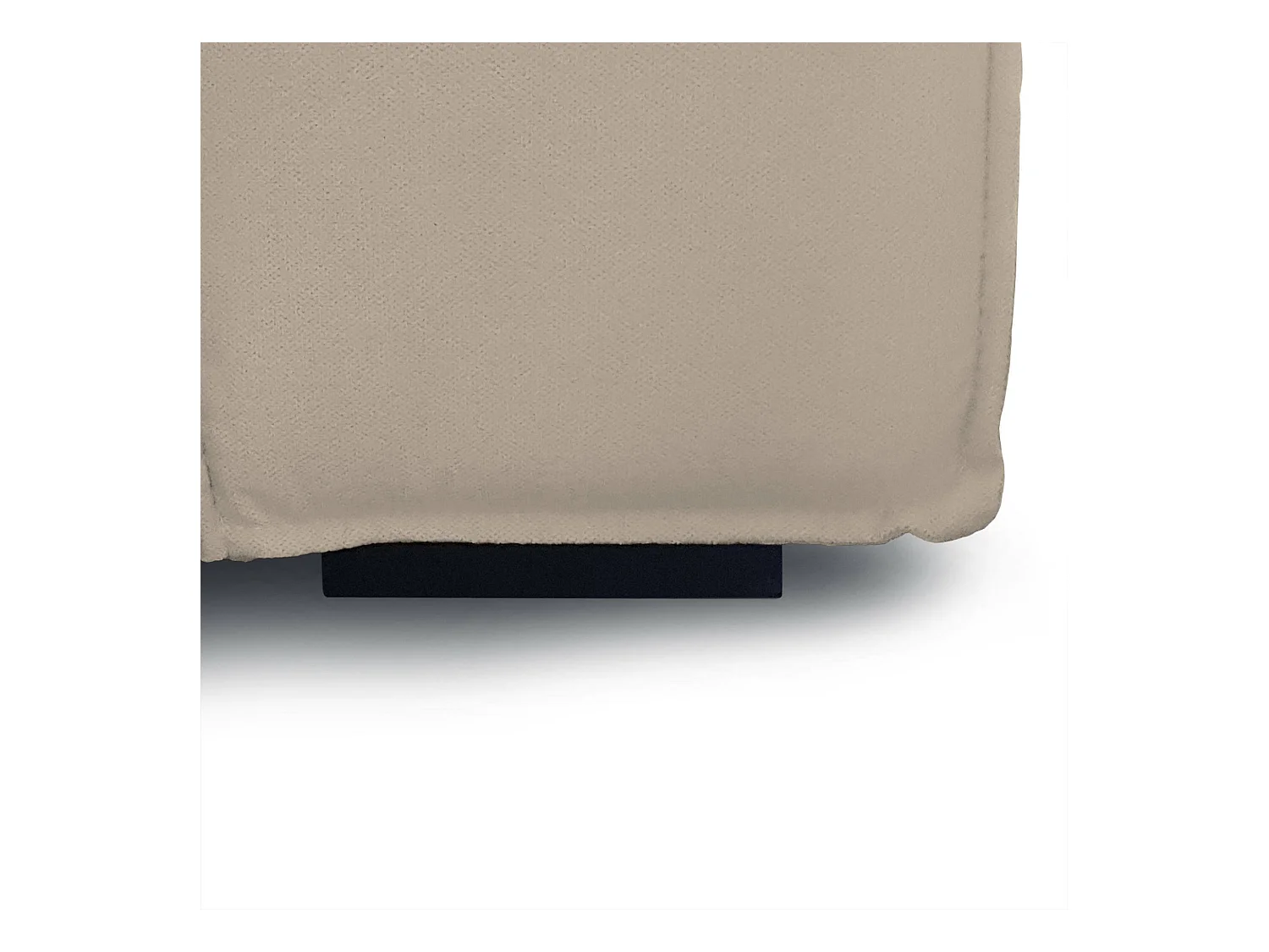 Canapé fixe Nadia, canapé modulable 2 places avec péninsule gauche, 100% Made in Italy, Canapé moderne en tissu, 220x170h70 cm, Taupe