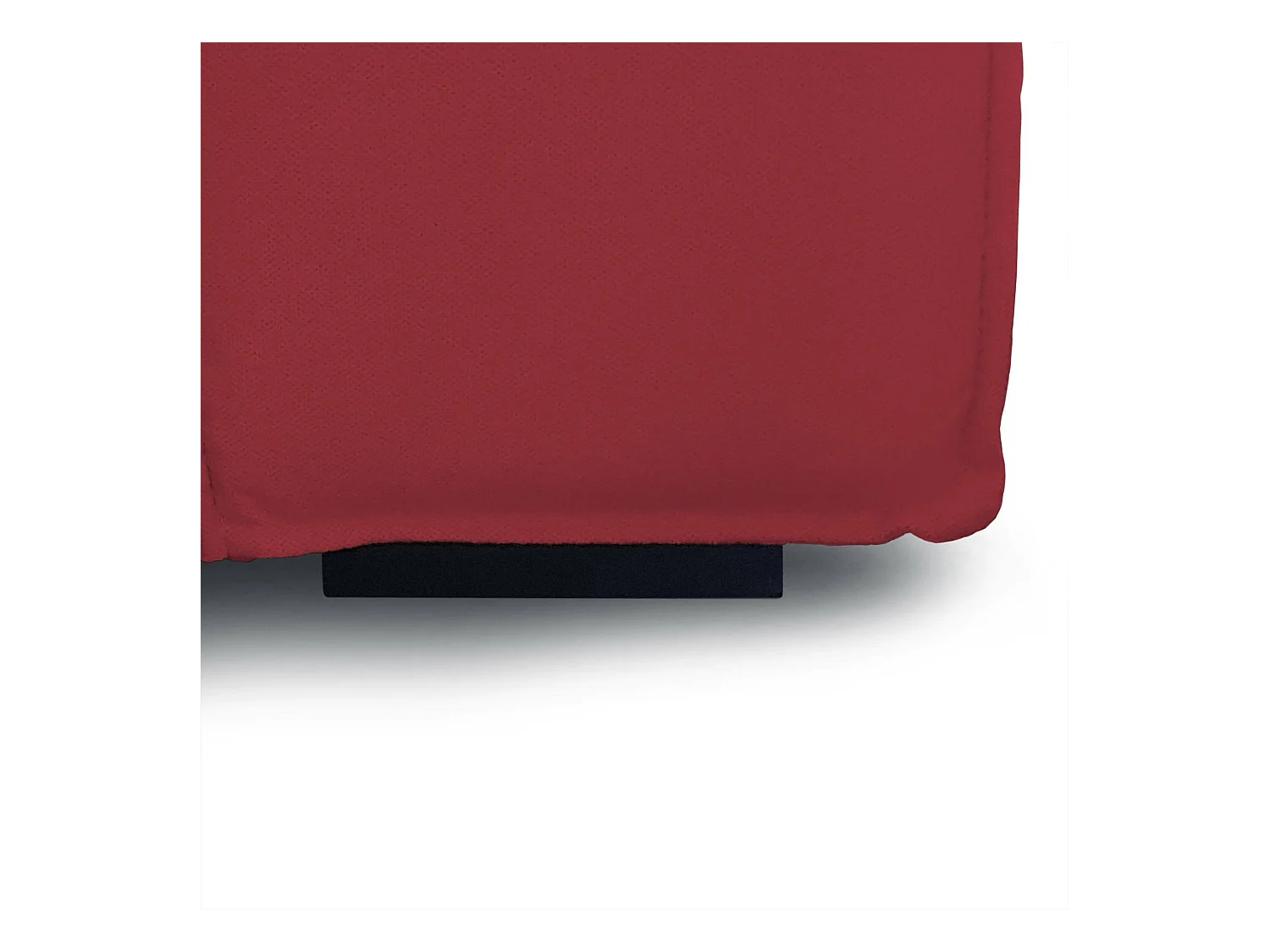 Divano fisso Licia, Divano componibile a 4 posti con penisola sinistra, 100% Made in Italy, Sofà moderno in tessuto, Cm 340x170h70, Rosso