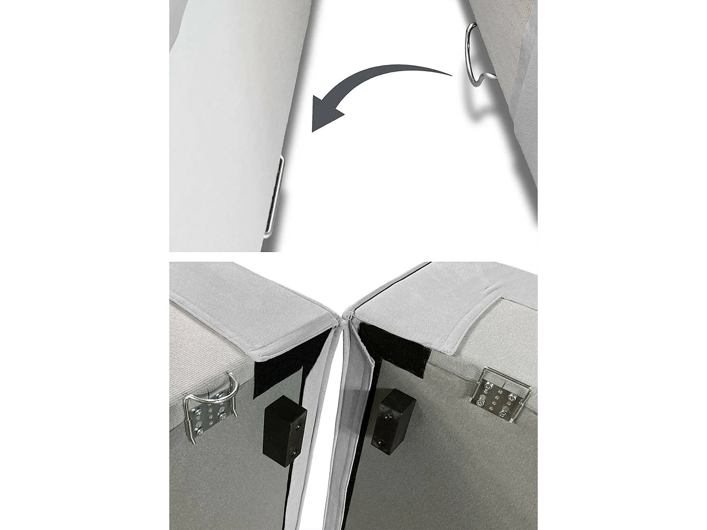 Divano fisso Simona, Divano componibile a 3 posti lineare, 100% Made in Italy, Sofà moderno da soggiorno in tessuto, Cm 260x95h70, Grigio