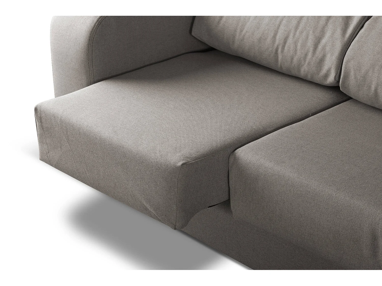 Dume vaste bank, 2-zitsbank in gecapitonneerde stof, Multi-positie verstelbare bank, 160x80h95 cm, Grijs