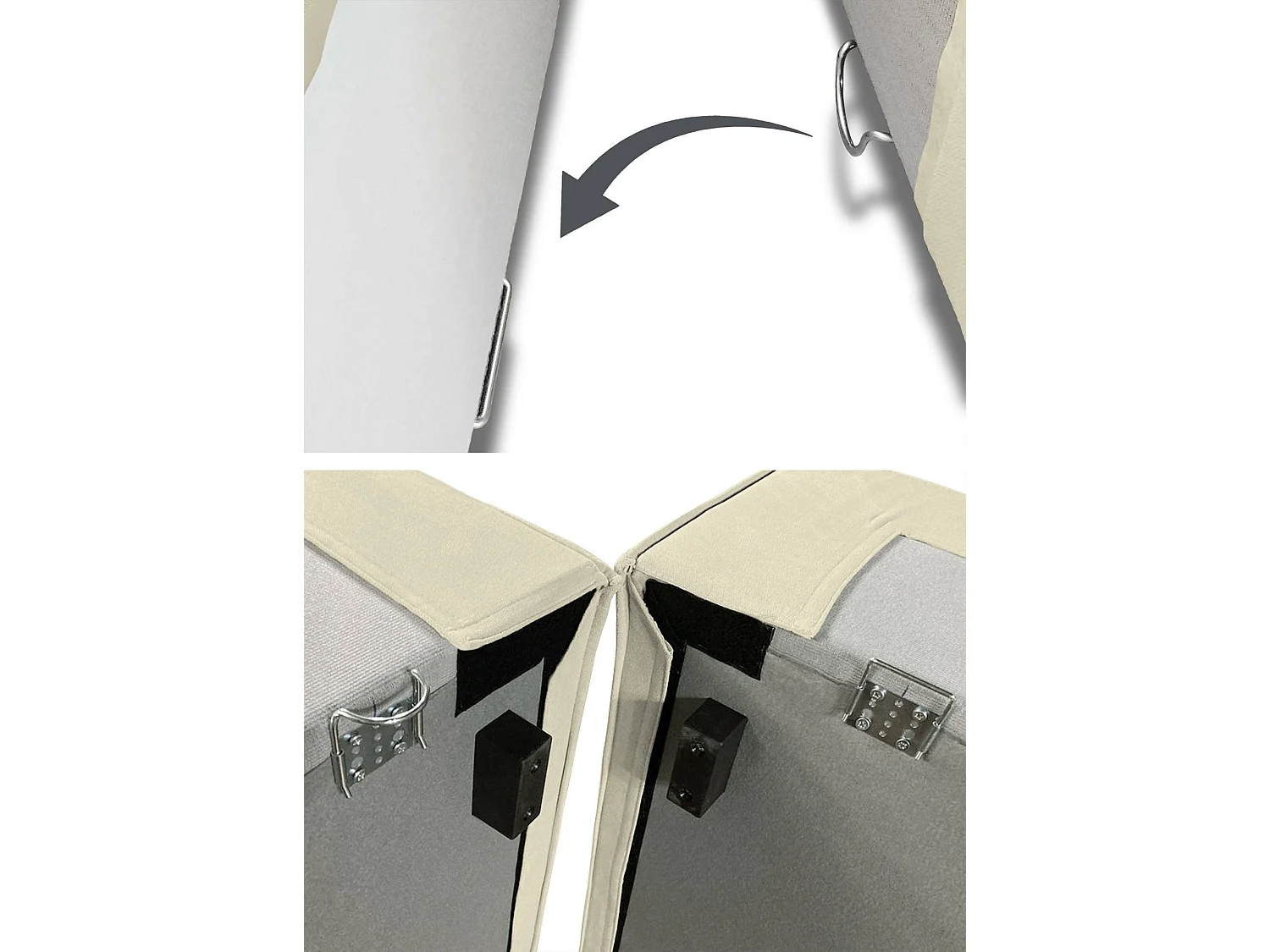 Talamo Italia 2-zits bank Paola 95x220x70h cm Beige Afneembaar Wasbaar, met armleuningen, Made in Italy