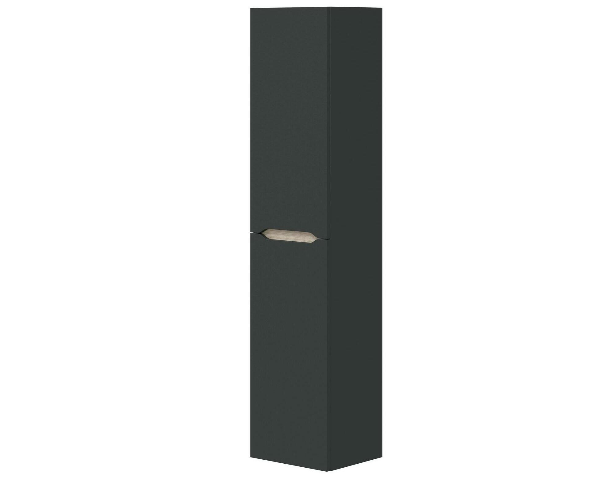 Dmora Columna de baño Hollywood, Mueble columna para baño con 2 puertas,  Mueble de pared suspendido con 2 baldas, cm 30x25h182, Roble, con embalaje  reforzado