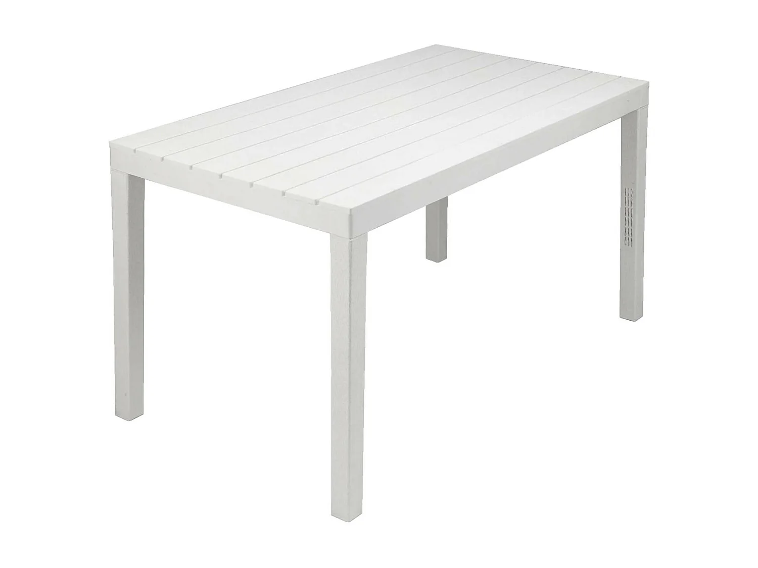 Mesa de jardín Vasto, Mesa de comedor rectangular, Mesa de jardín multiusos para interior y exterior, 100% Made in Italy, 138x78h72 cm, Blanco