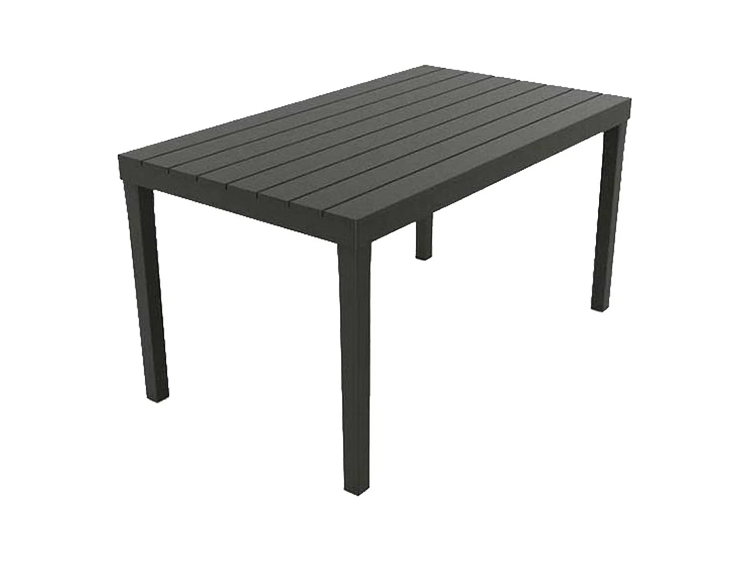 Table d'extérieur Vasto, Étagère à manger rectangulaire, Table de jardin polyvalente intérieure et extérieure, 100% Made in Italy, 138x78h72 cm, Anthracite