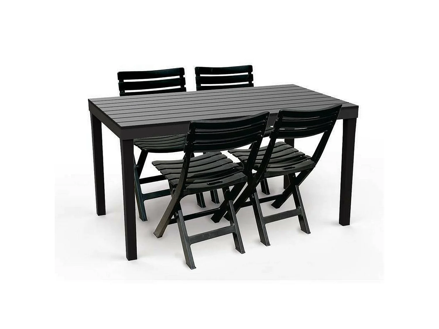 Mesa externa Vasto, Mesa de jantar retangular, Mesa multiuso para jardim interno e externo, 100% Fabricado na Itália, 138x78h72 cm, Antracite