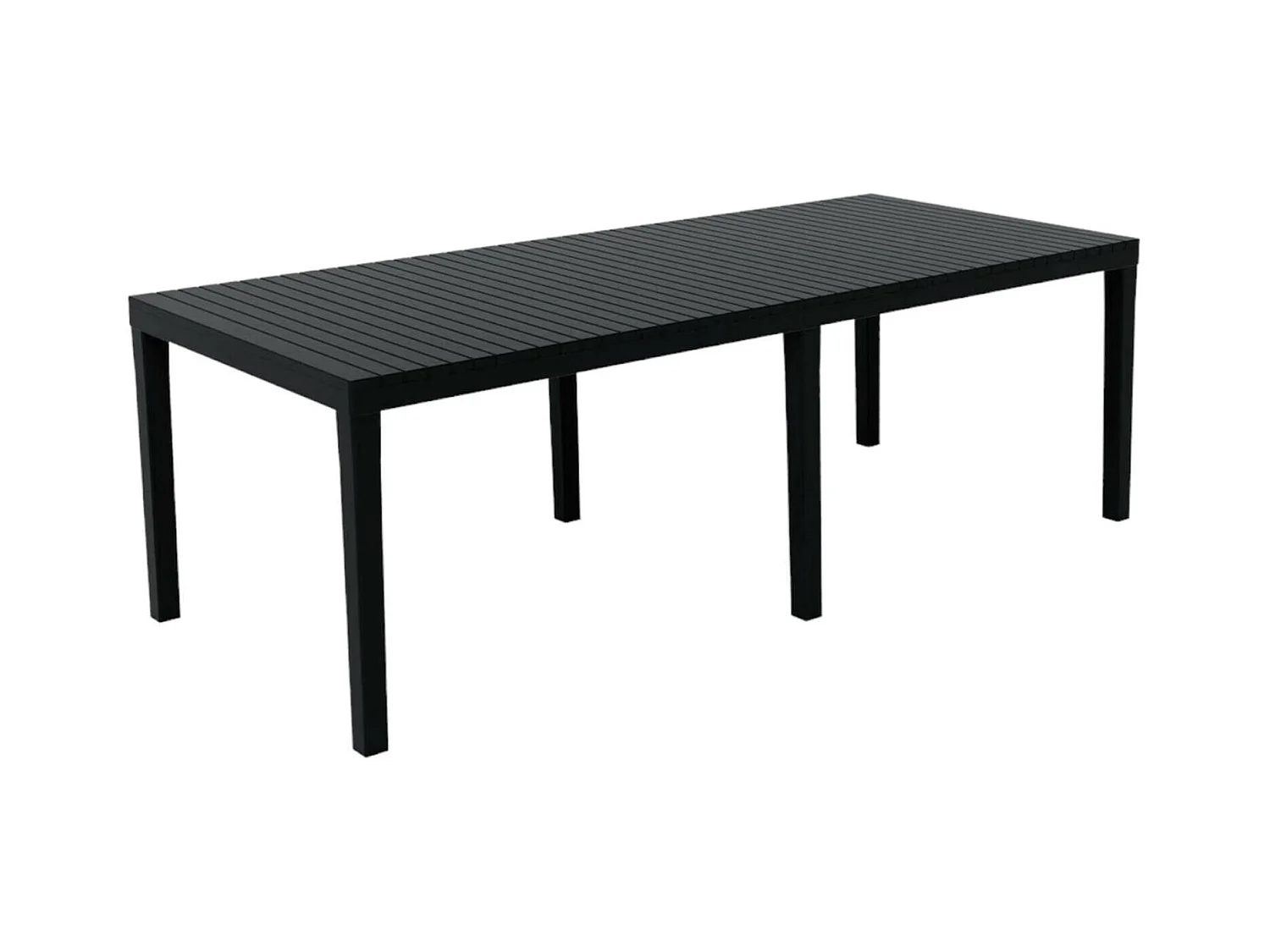 Table d'extérieur Dmica, Etagère à manger rectangulaire extensible, Table de jardin extensible, 100% Made in Italy, 150x90h72 cm, Anthracite