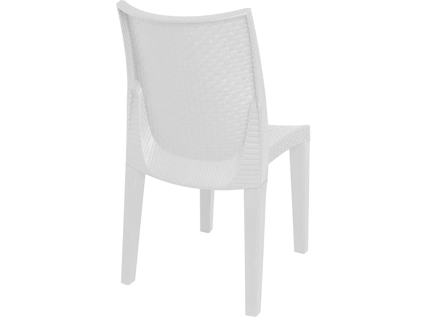 Cadeira ao ar livre Dmondin, Assento de jardim, Cadeira para mesa de jantar, Poltrona ao ar livre com efeito Rattan, 100% Fabricado na Itália, 48x55h86 cm, Branco