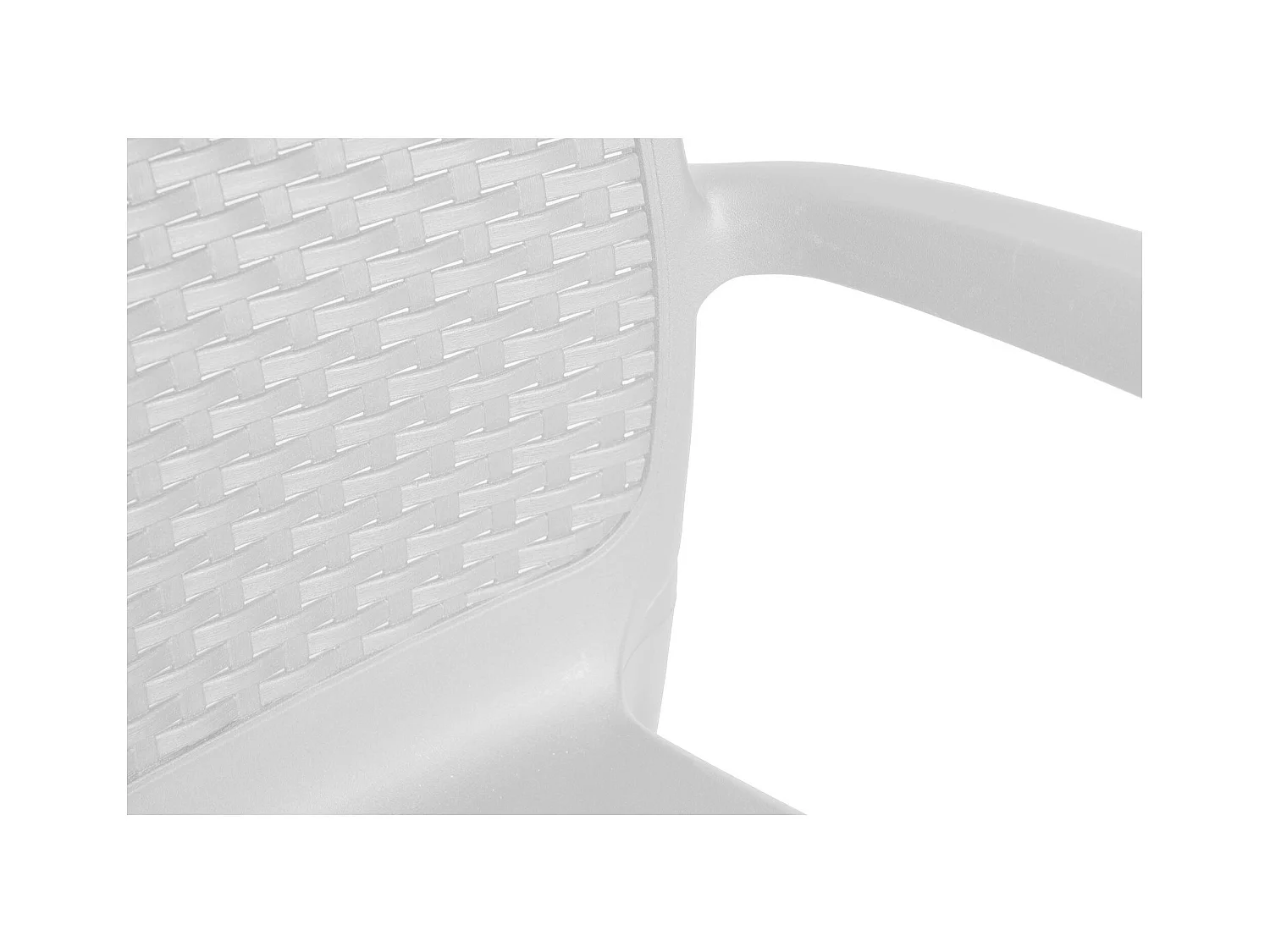 Ensemble de 4 chaises d'extérieur Dnardin, Sièges de jardin, Chaise de table à manger, Fauteuil d'extérieur effet rotin, 100% Made in Italy, 54x60h82 cm, Blanc