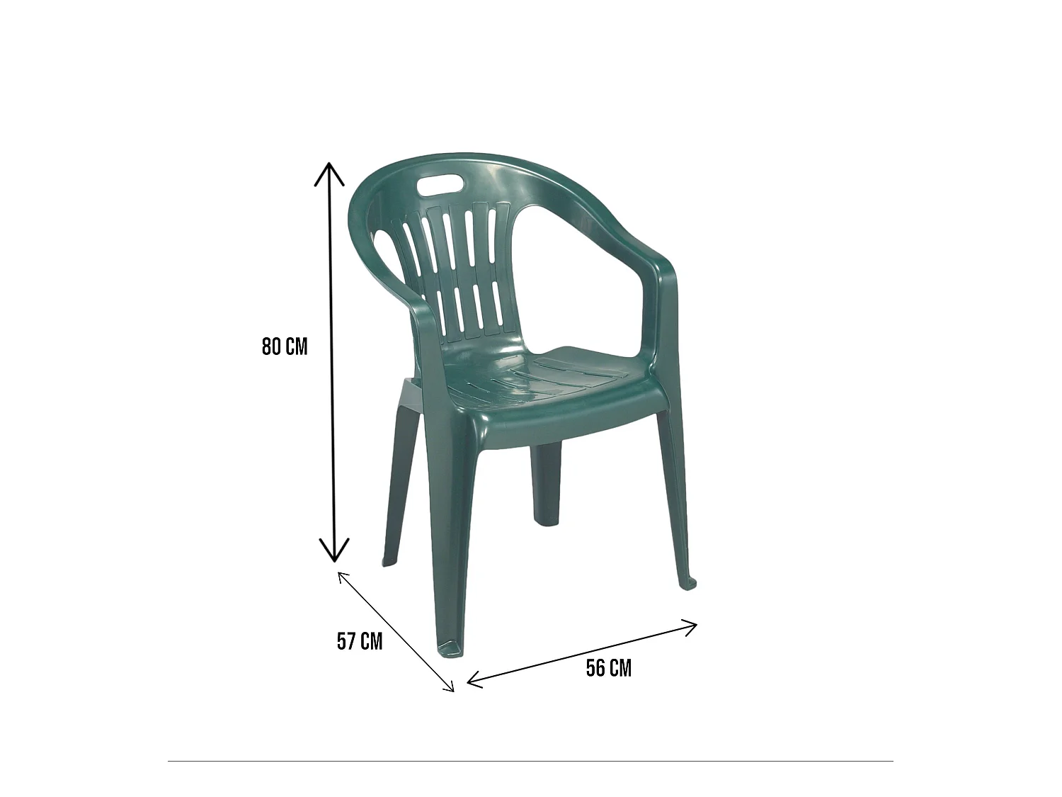 Sillas de Jardín Velletri, Juego de 4 asiento de jardín, Silla para mesa de comedor, Sillón de exterior, 100% Made in Italy, 56x55h78 cm, Verde