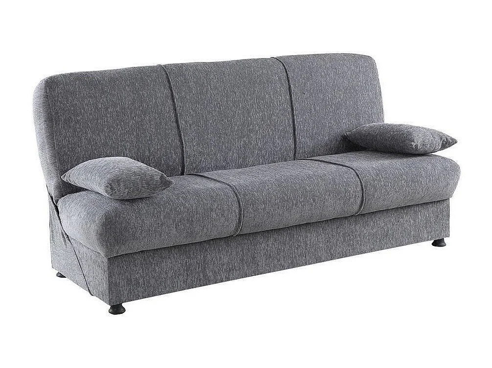 Dmora Slaapbank 3-zits Alvaro 81x180 cm Zwart Opslag Click-clack, Verstelbaar