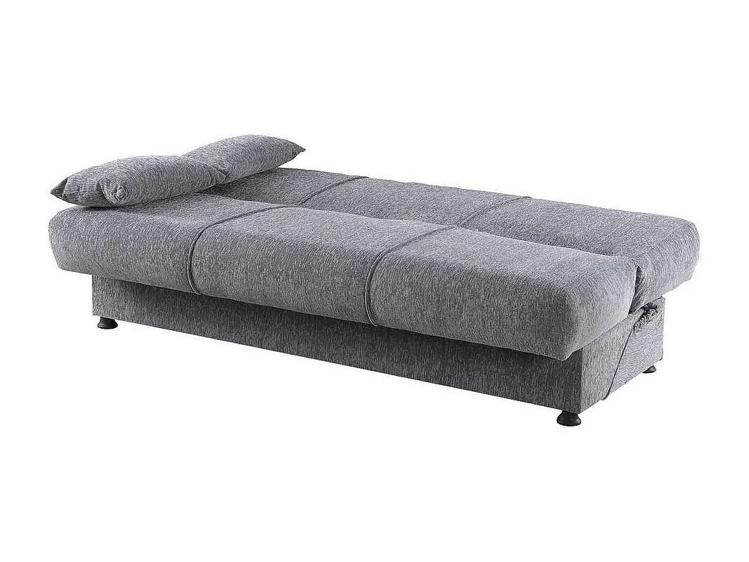 Dmora Slaapbank 3-zits Alvaro 81x180 cm Zwart Opslag Click-clack, Verstelbaar