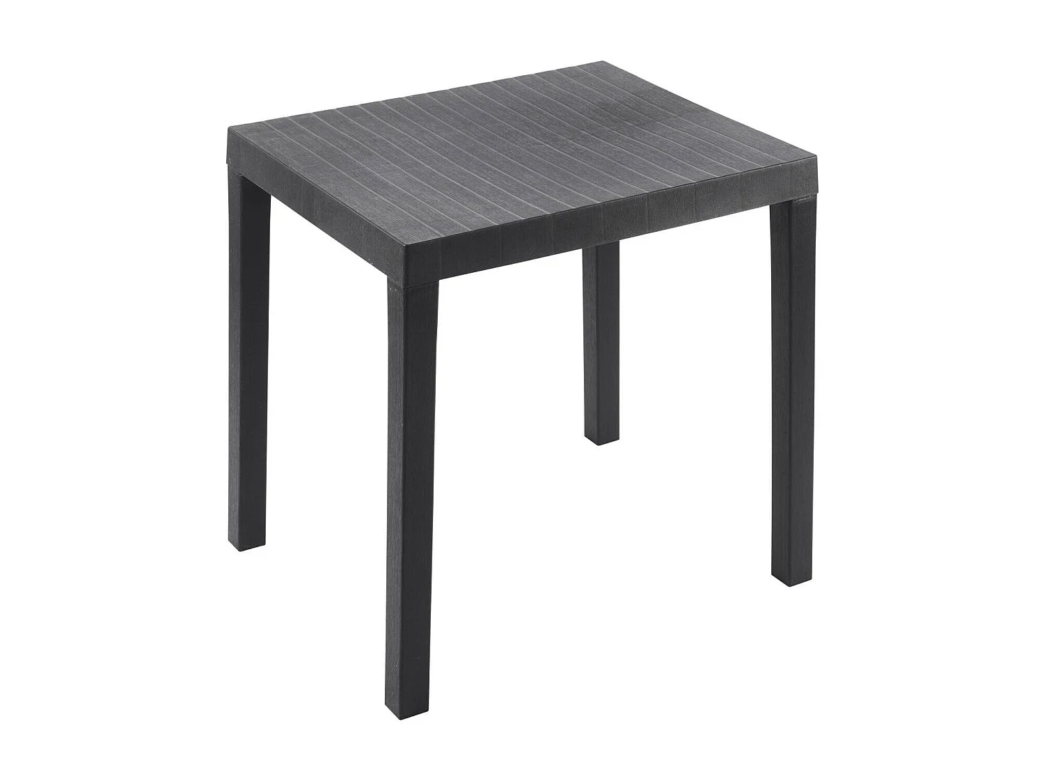 Outdoor-Lounge-Set Dlibutt, Gartenset mit 1 rechteckigen Tisch und 2 Klappstühlen, Pic Nic Indoor- und Outdoor-Set, 100 % Made in Italy, Anthrazit