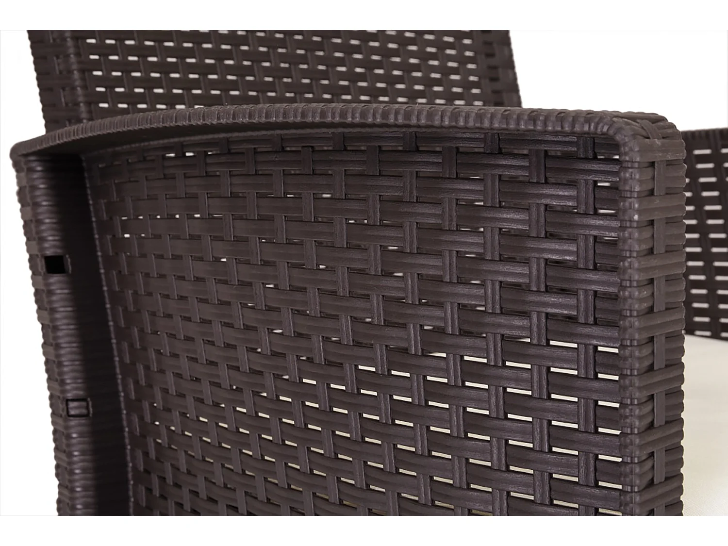 Dmora Tuinset Jupiter Bruin 2-Zits Waterdicht, Outdoor Loungeset incl. Tafeltje Gemaakt in Italië