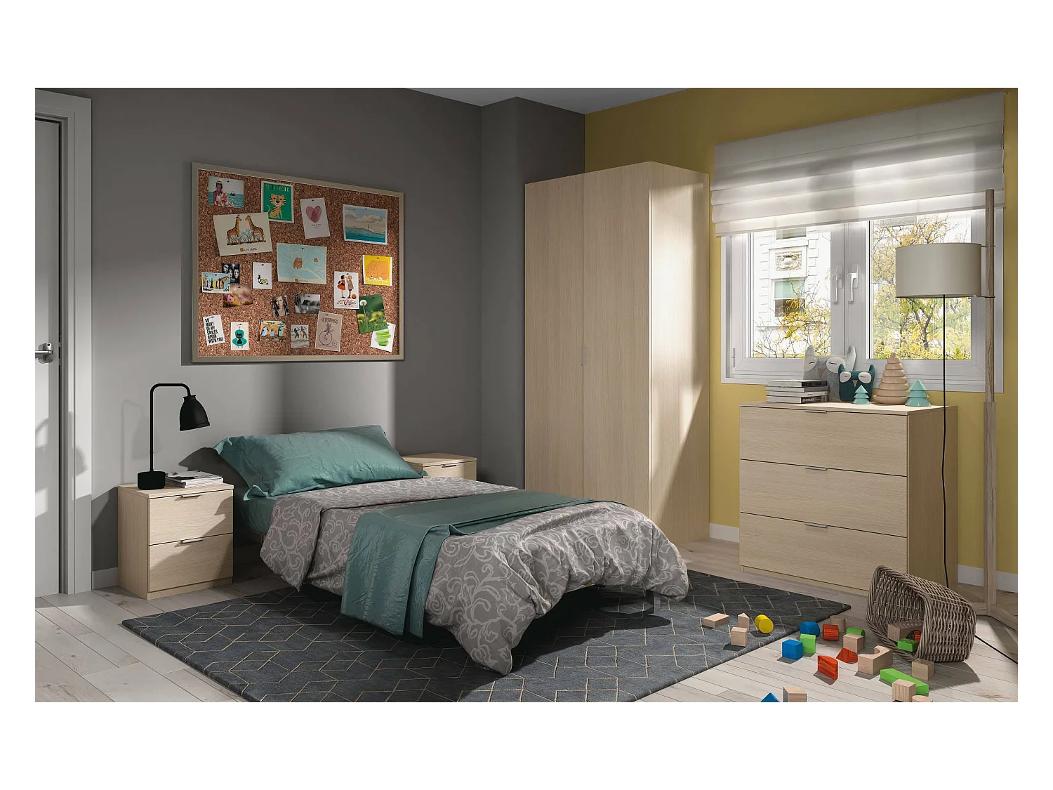 Mesa de cabeceira Dmila, Mesa de cabeceira moderna com 2 gavetas, Mesa de cabeceira, Cômoda baixa para quarto, 38x34h45 cm, Carvalho