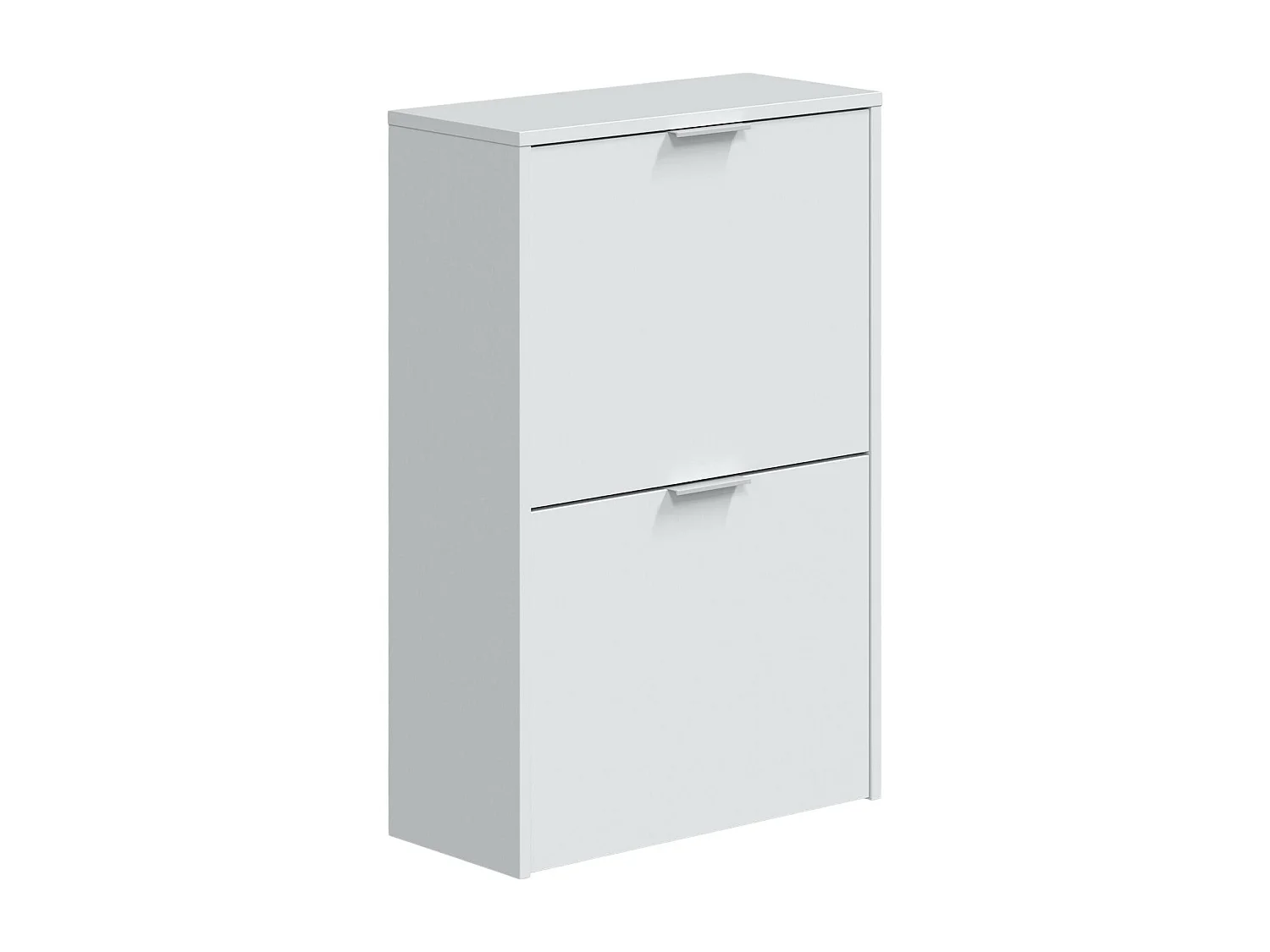 Dmora Schoenenkast Valdosta 22x50x75h cm Wit 12 Paar 4 Vakken, Schoenkast 2 Deuren