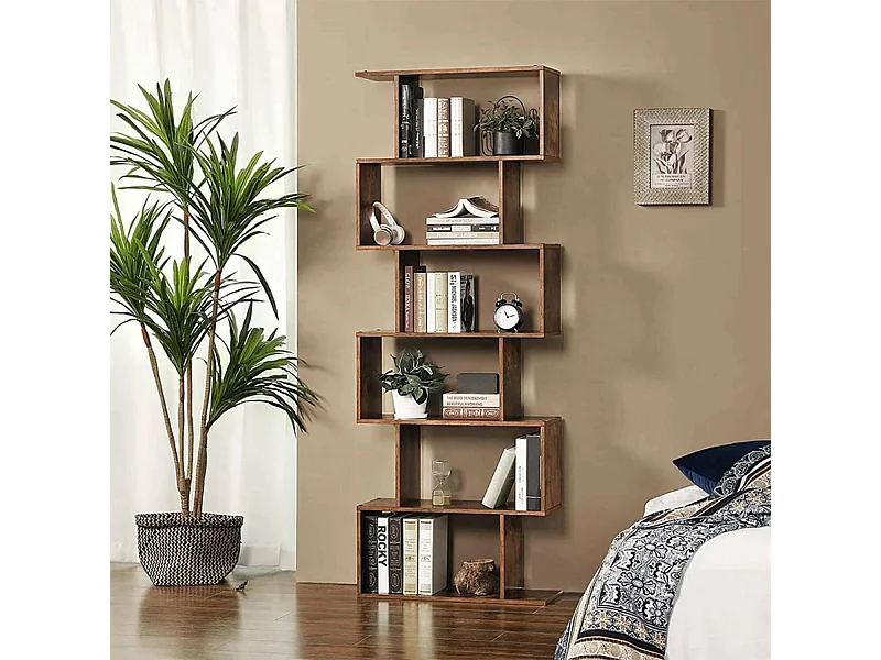 Dgiovan boekenkast, Kast met planken, Kantoorbibliotheek, 100% Made in Italy, 80x25h192 cm, Esdoorn