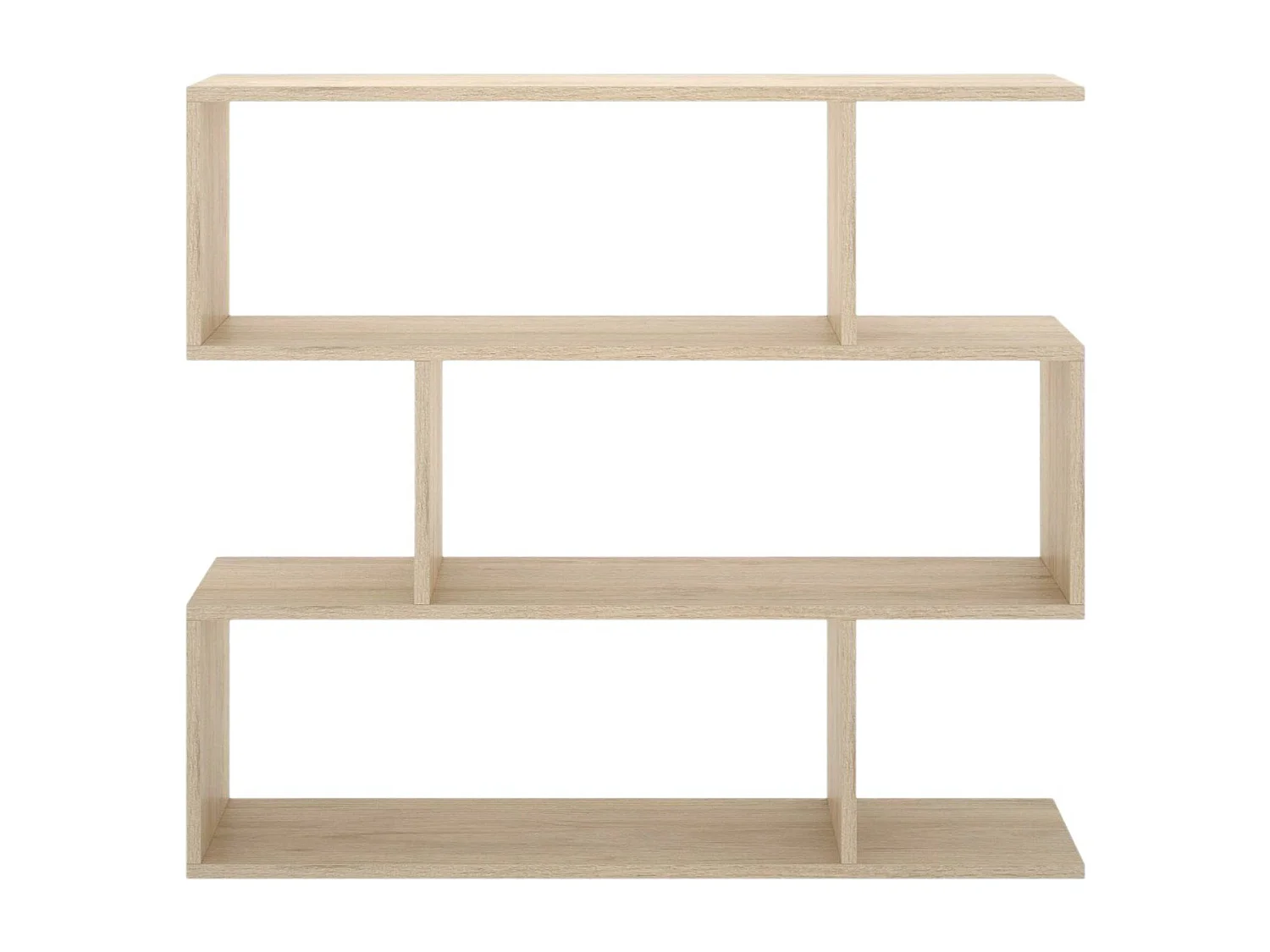 Djovi boekenkast, Multifunctionele kantoorplank, Boekenkast met 3 planken, 110x25h96 cm, Eiken