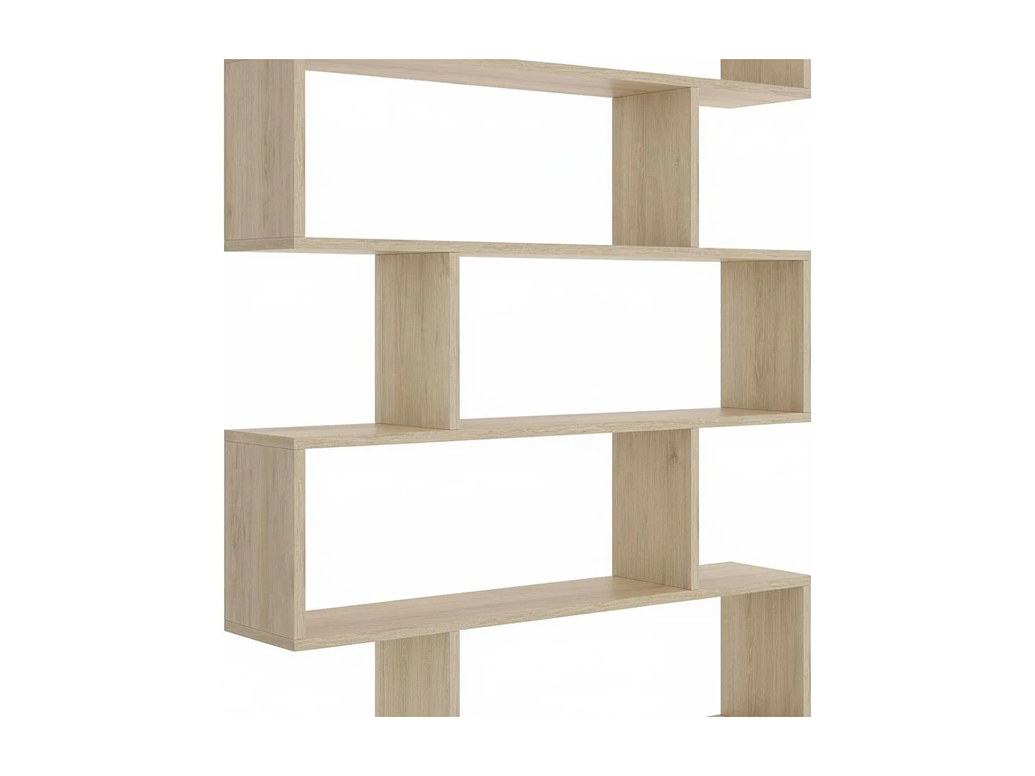 Misma boekenkast, Multifunctionele kantoorplank, Boekenkast met 6 planken, 80x25h190 cm, Eiken