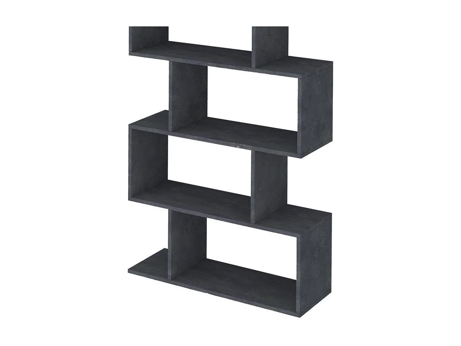 Libreria Alowha, 5 Ripiani Made in Italy, 25x80x192h cm Grigio, Biblioteca