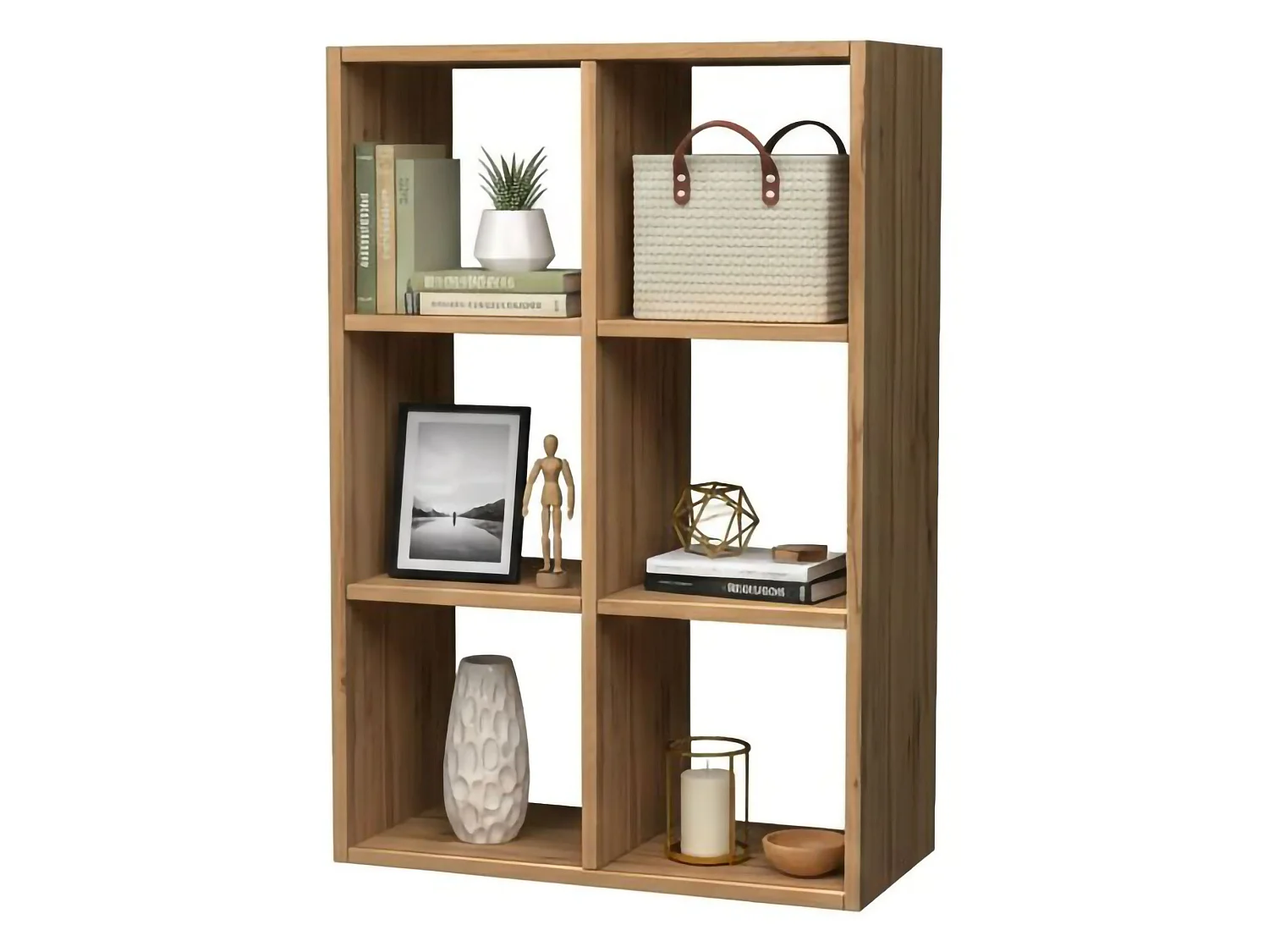 Bibliothèque Dmanzar, Meuble avec étagères, Bibliothèque de bureau, 100% Made in Italy, Chêne, 60x25h90 cm