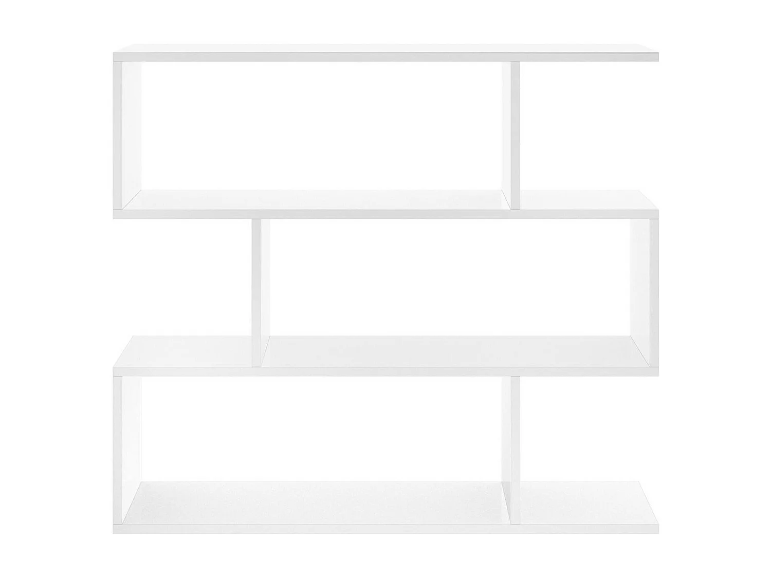 Estante Misone, Estante de escritório multiuso, Estante com 3 prateleiras, 110x25h96 cm, Branco