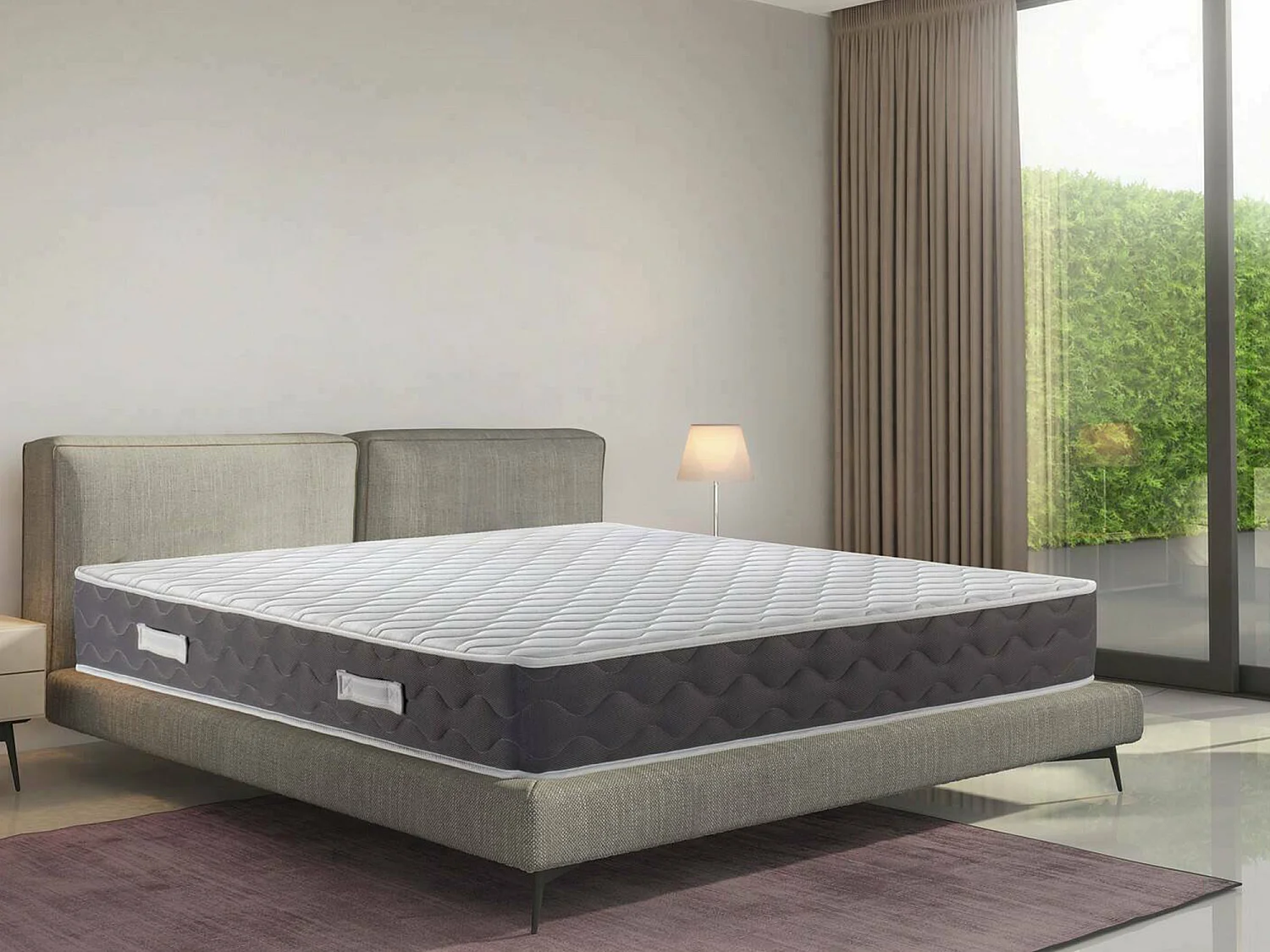 Matelas simple Carena, matelas en mousse à mémoire de forme, matelas ergonomique, matelas à ressorts ensachés, 100% Made in Italy, 80x200xh28 cm