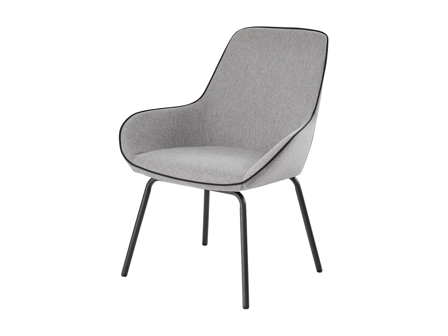 Chaise de bureau Mackay, Chaises de salle d'attente de bureau, Chaise de salle d'attente ergonomique, 66x59h90 cm, Gris