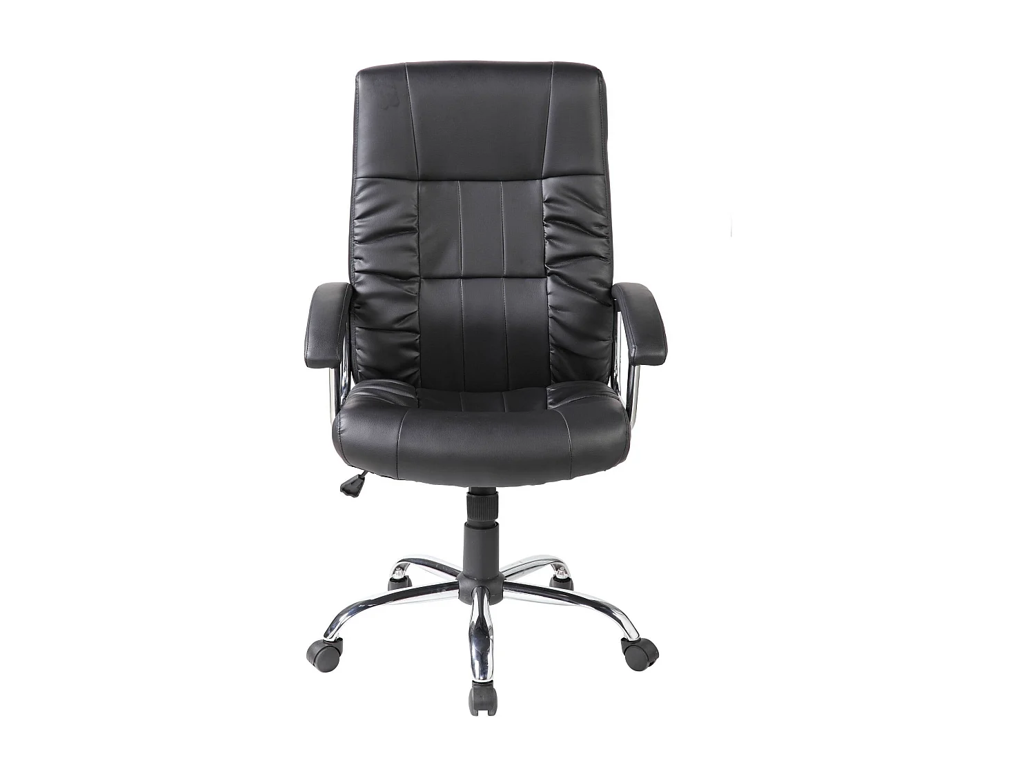 Bürostuhl Melton, Chefsessel mit Armlehnen, Ergonomischer Bürostuhl, 69x64h106/116 cm, Schwarz