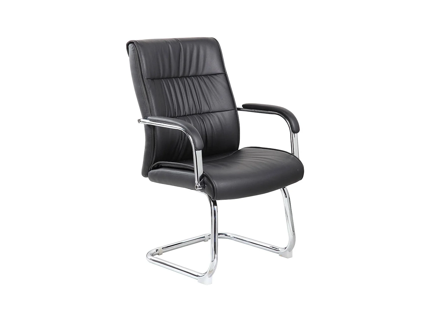 Chaise de bureau Toowoomba, Chaises de salle d'attente avec accoudoirs pour le bureau, Chaise d'attente ergonomique, 66x59h98 cm, Noir
