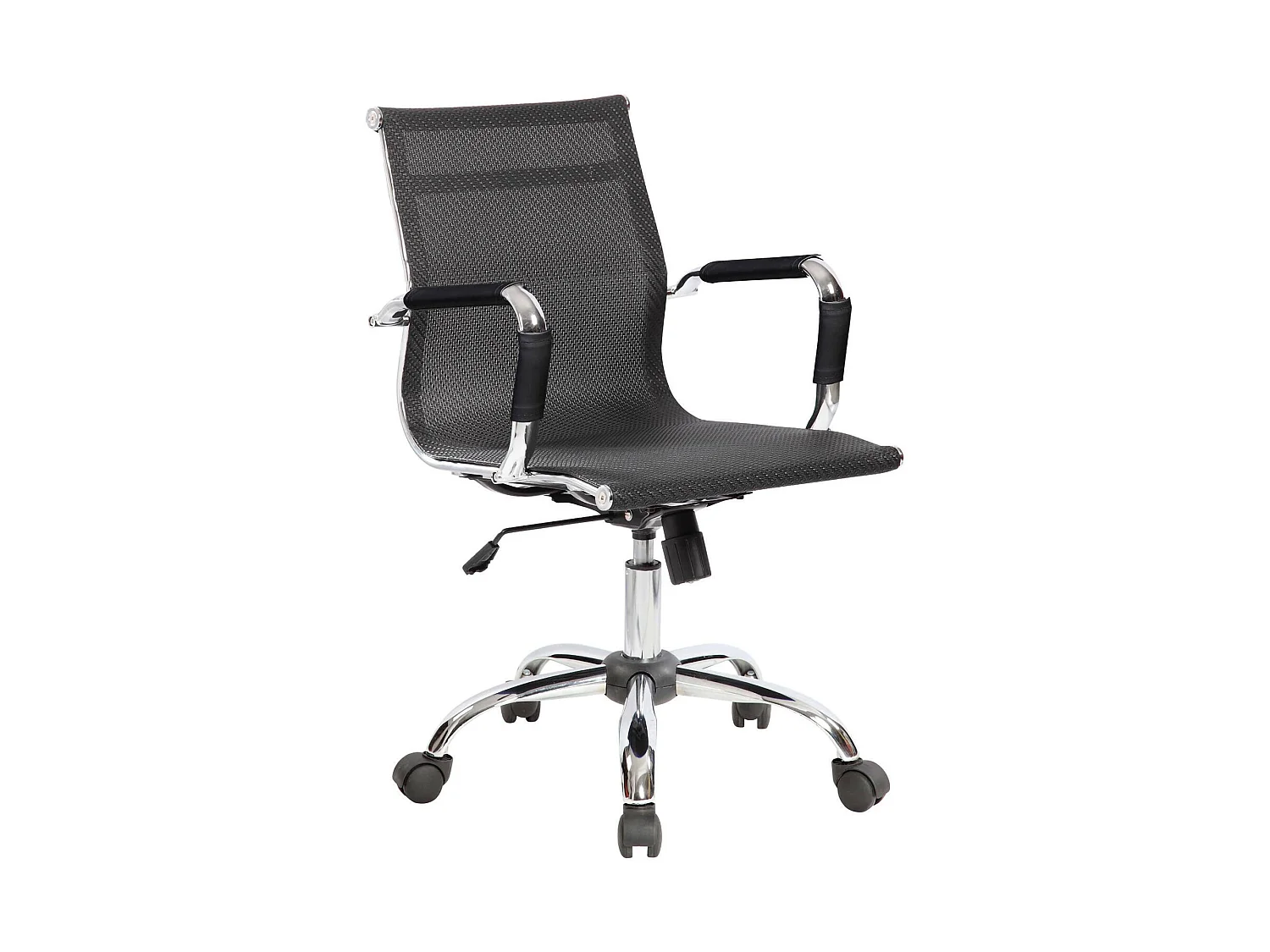 Chaise de bureau Bunburyy\, Chaise de direction avec accoudoirs, Chaise de bureau ergonomique, Noir, 62x54h92/102 cm