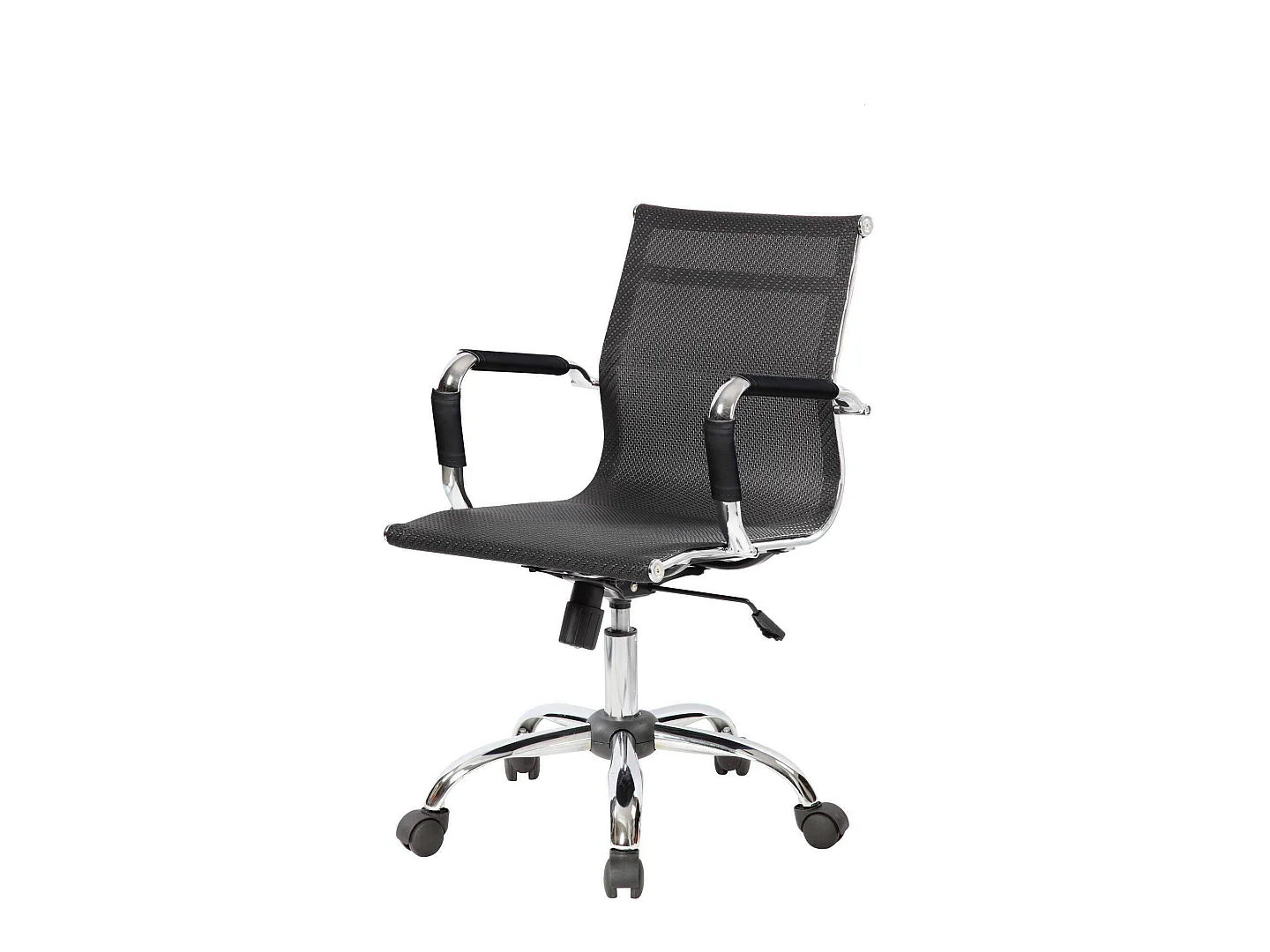 Chaise de bureau Bunburyy\, Chaise de direction avec accoudoirs, Chaise de bureau ergonomique, Noir, 62x54h92/102 cm