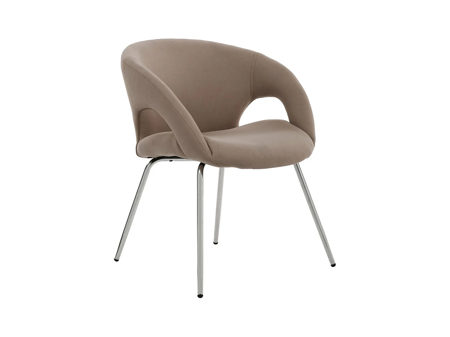 Chaise de bureau Bathurst, Chaise d'attente avec accoudoirs pour le bureau, Chaise d'attente ergonomique, 58x59h72 cm, Marron