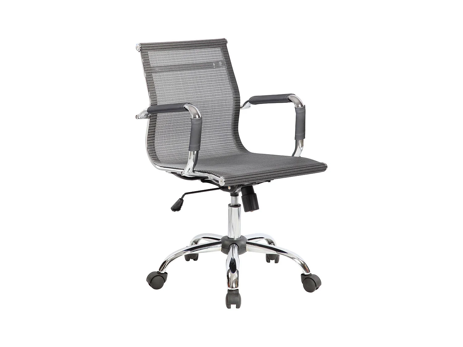 Silla de oficina Rockhamptonn\, Sillón ejecutivo con reposabrazos, Silla de oficina ergonómica, Gris, 62x54h92/102 cm