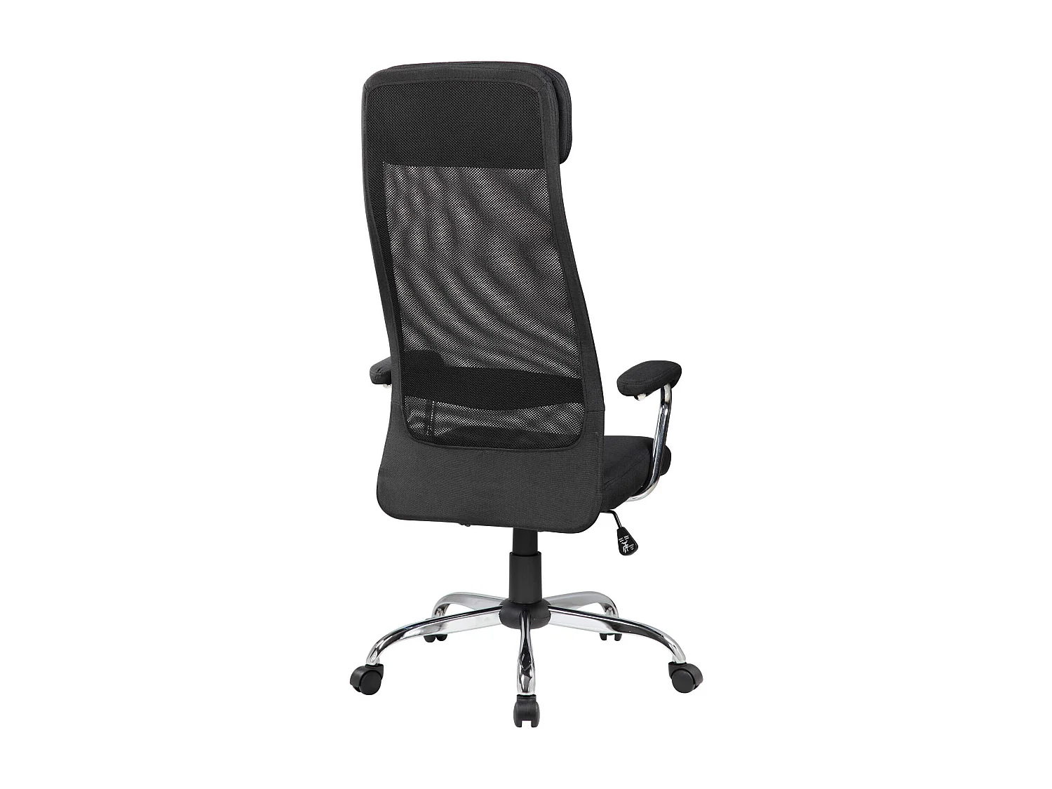 Chaise de bureau Canberra, Fauteuil présidentiel avec accoudoirs, Chaise de bureau ergonomique, 65x65h126/136 cm, Noir